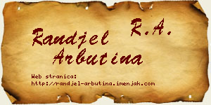 Ranđel Arbutina vizit kartica